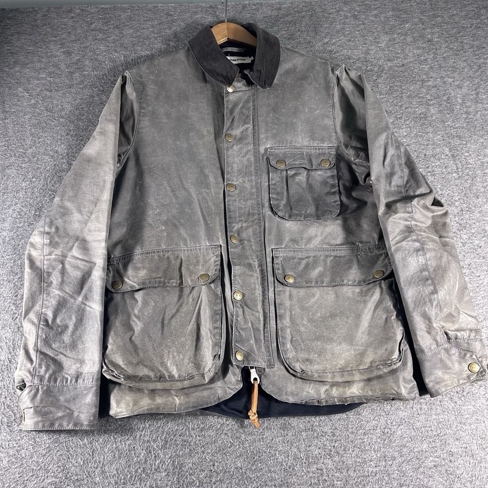 Taylor Stitch The Rover Jacket Mens 36 XS Gray Waxed Canvas Huckberry Chore Coat